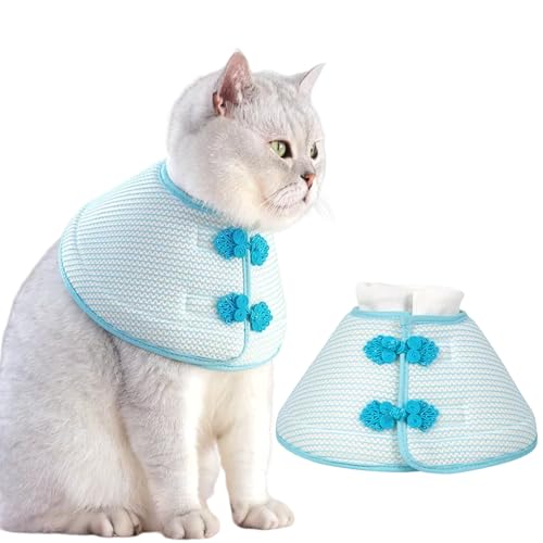 Halskrause Katze,Halskrause Katze Halsband,Wiederherstellung Halsband,Halskrausen für Katzen Cat Collar,Faltbaren Weicher Schutzkragen Katze Katzenkragen,Kitten Halsband Kragen Cone Anti Biss von KLLJ