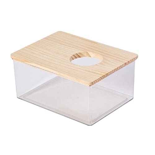 Pet Sand Badebox Kleines Haustier Transparent Sand Badezimmer Sand Badehaus für Hamster Haus Ecktoilette für Eichhörnchen von KLOVA