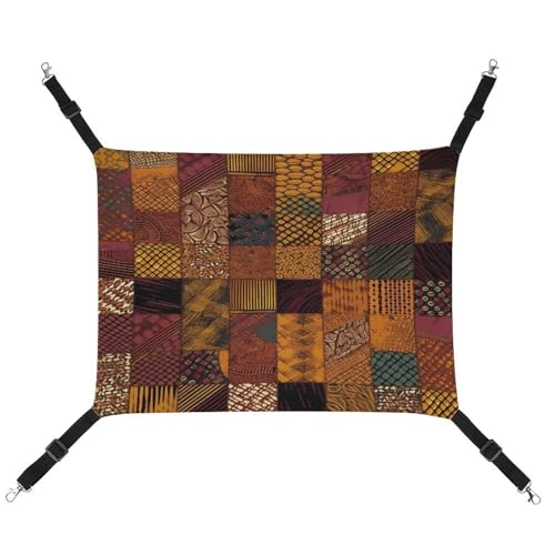 KLSVTMEA Haustierkäfig-Hängematte, afrikanischer Stil, Patchwork-Druck, hängendes Haustierbett, Haustierschaukel ist geeignet für Katzen, Hunde oder andere kleine Haustiere und ist die beste Wahl für von KLSVTMEA