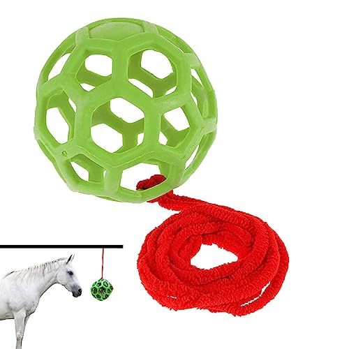 KLUFO Futterstation für Ziegenheu | Ziegen-Futterball, langsames Futter-Heu-Futterspielzeug | Ziegenspielzeug und Langeweilespielzeug für Pferde, Schaffütterung und Pferdeleckerliball von KLUFO