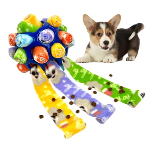 KM-P Welpen-Schnüffelspielzeug, Schnüffelball, Hundespielzeug, interaktives Puzzle, langsames Füttern, Spielzeug, Ball, tragbar, maschinenwaschbar, Hundeball für Hunde, natürliche Futtersuche, von KM-P