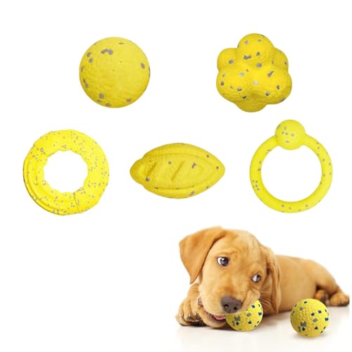 KMEYLE 10PCS Set Der Mellow Dog Calming Ball, Mellow Dog Ball, Mellow Dog Calming Ball, Mellow Dog Ball Direction, Emotional Relief Fun Toys Und Kauspielzeug Für Hunde Jeder Größe(Yellow) von KMEYLE