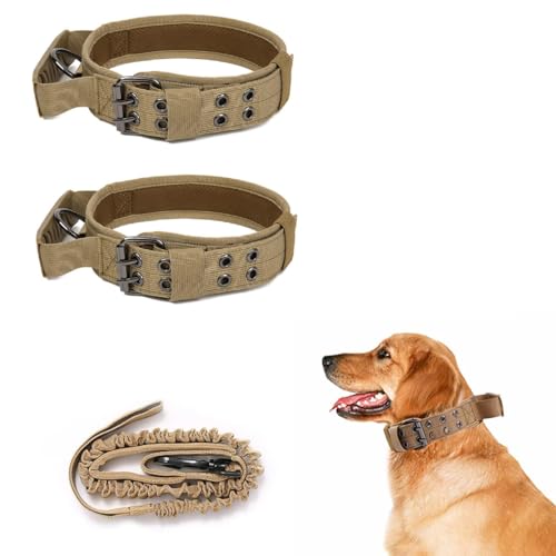 KMOCEPLY Taktisches Hundehalsband, Militär-Hundehalsband, Nylon, verstellbar, Trainingshalsband, strapazierfähig, Metallschnalle, Hunde-Trainingshalsband, gepolstert, reflektierend, weiches Nylon, von KMOCEPLY