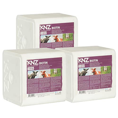 KNZ 10kg Leckstein Biotin Salzleckstein Mineralleckstein mit Selenium Block weiß KNZ 3 Lecksteine je 10kg Biotin Block mit Selenium von KNZ