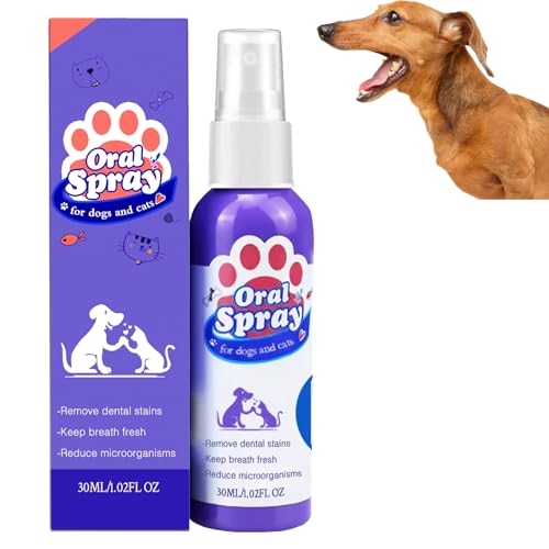 KOAHDE Haustier-Zahnreinigungsspray, Katzen- und Hundezahnreinigungsspray, Mundreparaturspray, Spray für Hunde und Katzen, Zahnpflege, Haustier-Zahnpflege-Spray, natürlicher Atemerfrischer für Hunde von KOAHDE