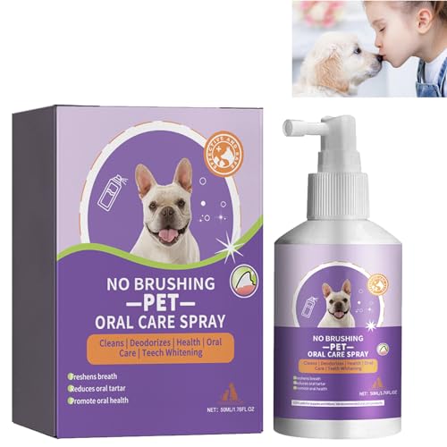 KOAHDE Mundpflege-Spray für Hunde, Haustier-Zahnreinigungsspray für Hunde und Katzen, Haustierzahnreiniger, Haustier-Zahnpflege, Entfernung von Mundgeruch, Haustier-Atem-Erfrischer, Spray, natürlicher von KOAHDE