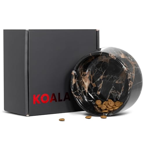 KOALA PAL Futternapf aus Marmor, Midnight Flame, Größe S, 600 ml von KOALA PAL