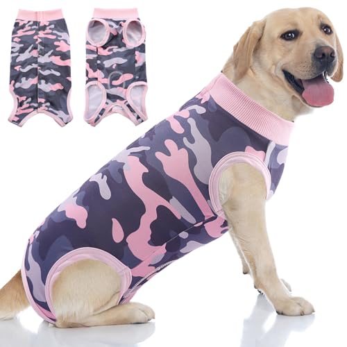 KOESON Hunde-Genesungsanzug, Spay Anzug für Hündinnen, Haustier-Einteiler für Operationen, weiblich, Anti-Lecking, Hundekegel-Alternative nach Operationen, XXXL von KOESON