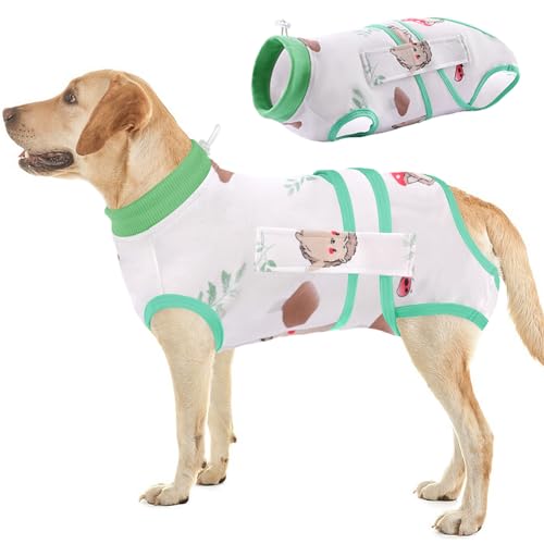 KOESON Hunde-Genesungsanzug, Spay Anzug für Hündinnen mit Urinnenloch, Haustier-chirurgischer Genesungsanzug, Genesungsanzug, Anti-Leck-Haustier-Bodysuit für Bauchwunde Igel XL von KOESON
