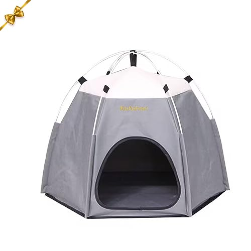 Klein Hundezelt,Katzenzelt,für Hunde oder Katzen oder Haustier,Abnehmbar und Waschbar Indoor-Outdoor-Katzenbett,Hundebetten,wasserdicht Winddicht tragbar und faltbar für Mini-Haustier unter 10kg. von KOFOHON