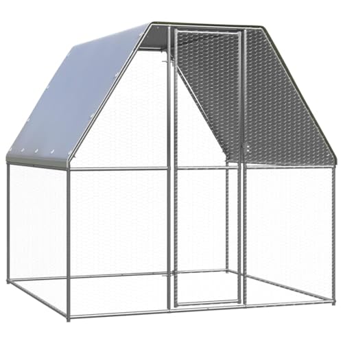 KOIECETA Outdoor Hühnerstall 3x6x2m Verzinkter Stahl Hühnerhaus Geflügelstall (2 x 2 x 2 m) von KOIECETA