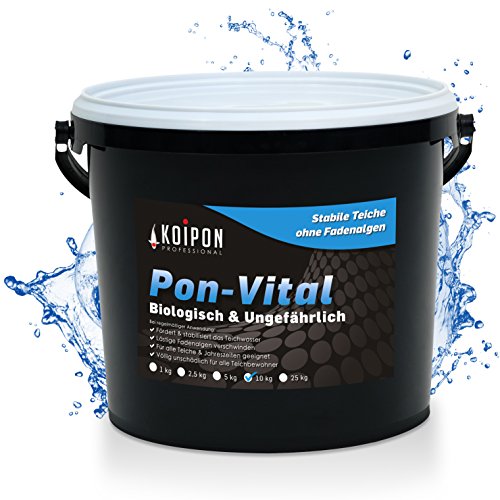 KOIPON Pon-Vital 10 kg, Die 100% biologische Alternative zum Fadenalgenvernichter gegen Algenwachstum und Fadenalgen im Gartenteich von KOIPON