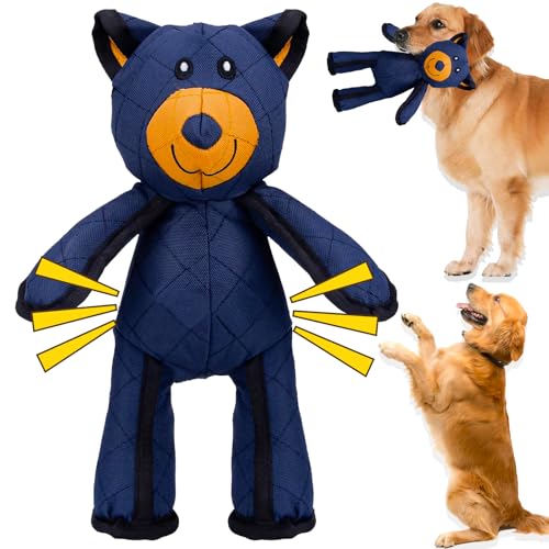 KOLGEIKJ Hundespielzeug Unkaputtbar, Hundespielzeug UnzerstöRbar, Quietschendes Bären Hundespielzeug, Hundespielzeug große Hunde, Indestructible Dog Chew Toy, Indestructible Dog Toy FüR Aggressive von KOLGEIKJ