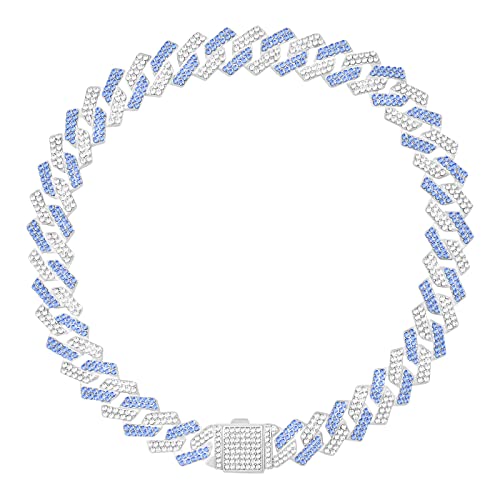 Hundehalsband, Diamant, kubanisch, 40,6 cm, Blau von KOLODOGO