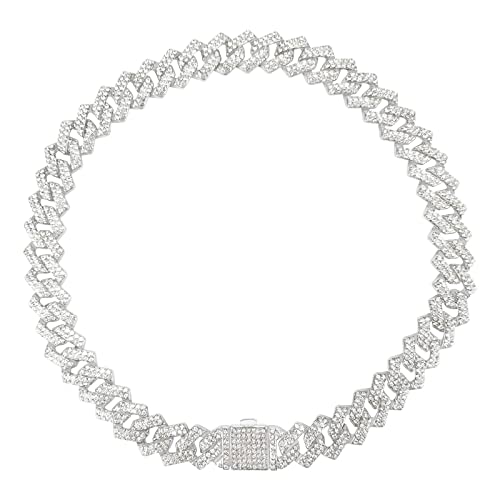 Hundehalsband, Diamant, kubanisch, Halsband 40,6 cm, silberfarben von KOLODOGO