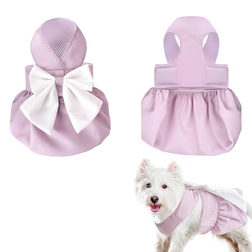 Hundekleid für kleine Mädchen, Hunde mit niedlicher großer Fliege, Hundekleid, Haustier, Welpengeschirr, Kleid für kleine, mittelgroße und große Hunde von KOLODOGO