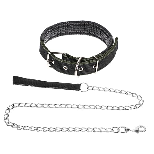 KOMBIUDA 2er Set Hundehalsband Mit Strapazierfähiger Zugkette Robustes Haustierzubehör Für Hunde Bis Größe L von KOMBIUDA