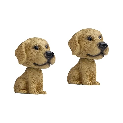 KOMBIUDA 2st Cartoon-Ornamente Für Haustierliebhaber Mini-Kopf-Spielzeug Spielzeug Für Haustiere Kopfschüttelnde Figur Kopfschüttelnde Hundefigur Autozubehör Für Hunde Autoschmuck von KOMBIUDA