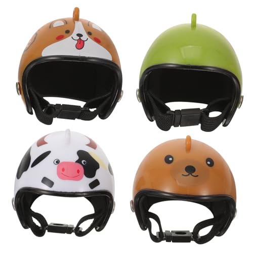 KOMBIUDA 4 für Hüte für Hähne schnittschutzhelm safety helmet Motorradhelm Schutzhelm für Vögel Schutzhelm für Haustiervögel Mini Kleidung Henne Haustier Vogel von KOMBIUDA