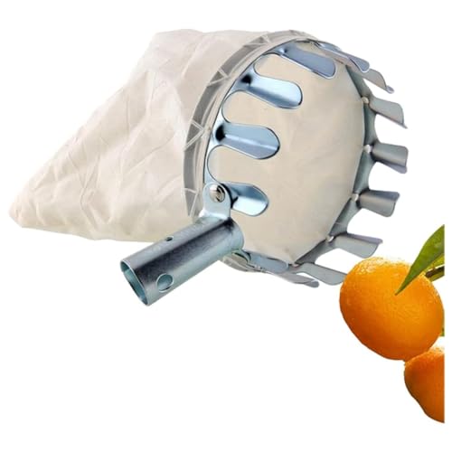 KOMUNJ Obstpflücker, Apfelpflücker,Tool Obst Picking Tools mit Baumwollbeute, für Apfel Orangen Pfirsichbirne,Pfirsich Birne (14 cm) von KOMUNJ