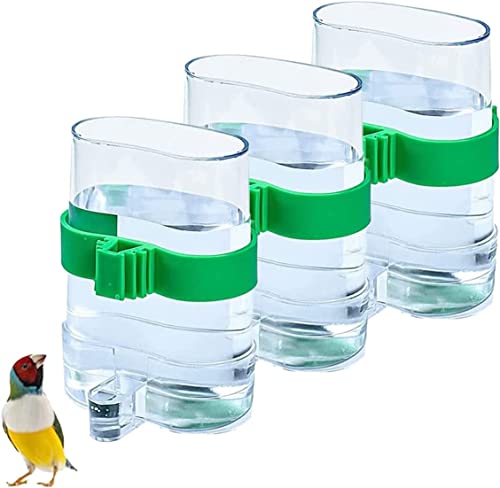 KOMUNJ Vögel Wasserspender 3 PCS, Wasserspender für Papageienaras Wellensittich-Nymphensittich Conure Lovebird Dove Cage, zum Aufhängen im Vogelkäfig für Nymphensittiche Papageien von KOMUNJ