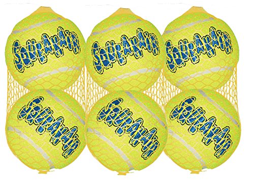 KONG Air Squeakers Tennisbälle, groß, 7,6 cm Durchmesser, 2 Stück von KONG