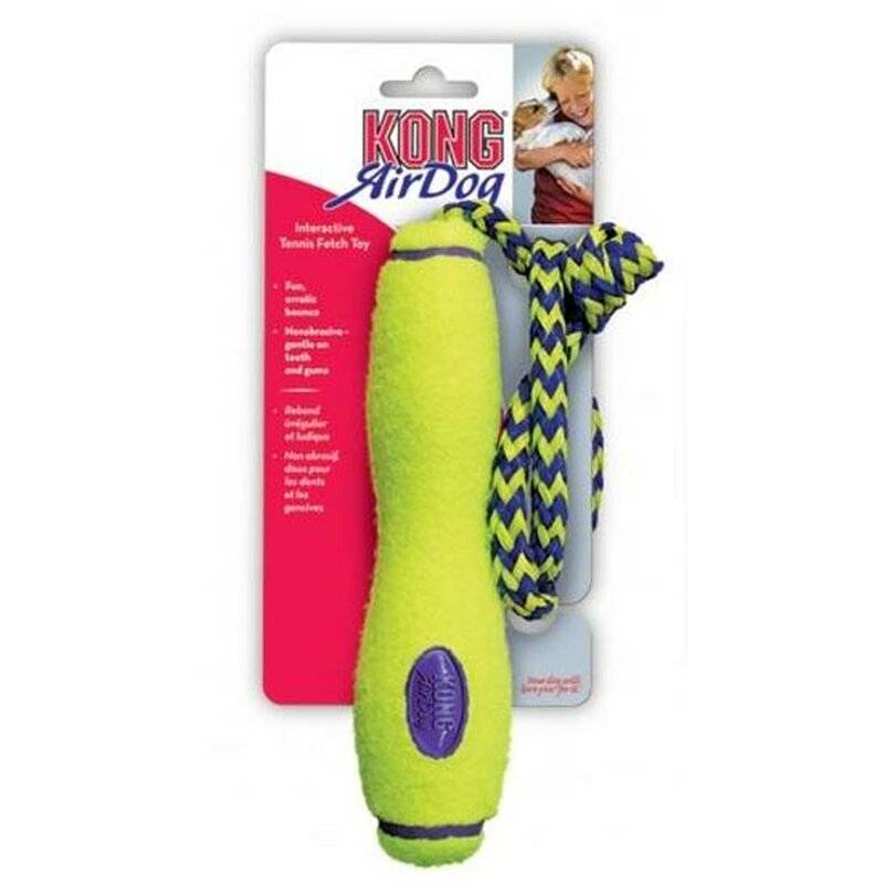 KONG AirDog Fetch Stick mit Tau, Größe M / 20 cm von KONG