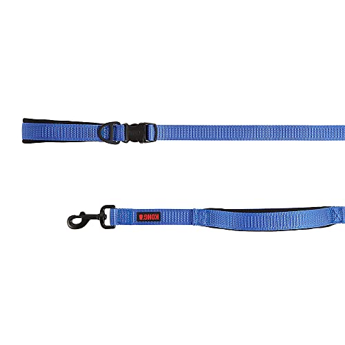 KONG Comfort Ultra Durable Traffic Padded Handle Free Quick Control Leash 6' (Blau) von KONG