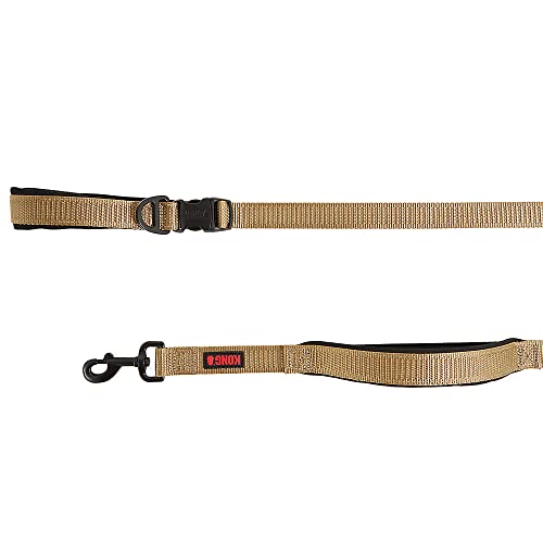 KONG Comfort Ultra Durable Traffic Padded Handle Free Quick Control Leash 6' (Tan) von KONG