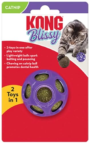 KONG Company 38750227 Blissy Moon Ball mit Katzenminze Katzenspielzeug von KONG