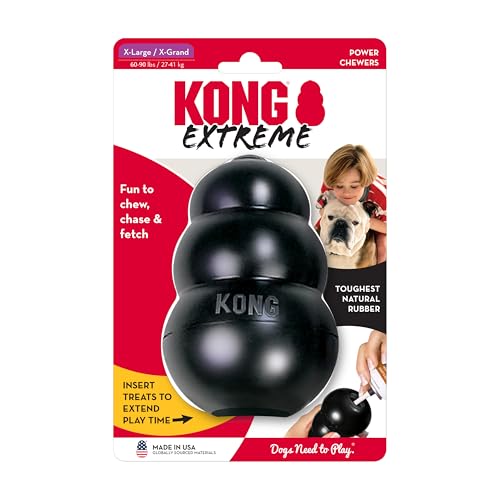 KONG Extreme Hundespielzeug - Apportier- und Kauspielzeug für Hunde mit starkem Biss - Leckerli-Spender - Strapazierfähiges Naturkautschukmaterial - Für XL Hunde KONG Extreme Hundespielzeug - Apportier- und Kauspielzeug für Hunde mit starkem Biss - Leckerli-Spender - Strapazierfähiges Naturkautschukmaterial - Für XL Hunde von KONG