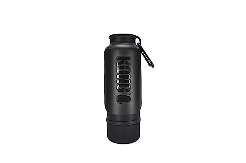 KONG H2O Isolierte Wasserflasche und Reisenapf, 750 ml, Schwarz von KONG