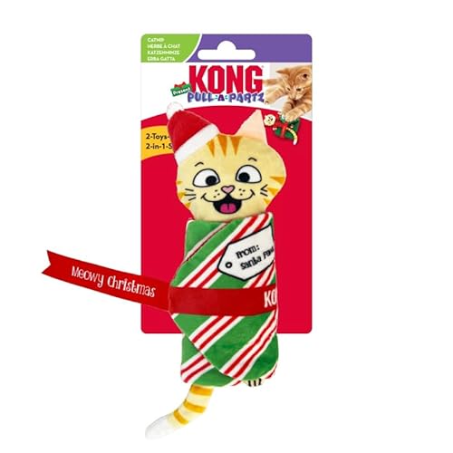 KONG Holiday Cat Pull-A-Partz Geschenktuch, gestreift KONG Holiday Cat Pull-A-Partz Geschenktuch, gestreift von KONG