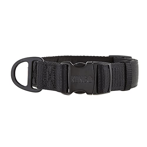 KONG Max HD Hundehalsband, ultra-strapazierfähig, gepolstert, Neopren, Größe M, Schwarz von KONG