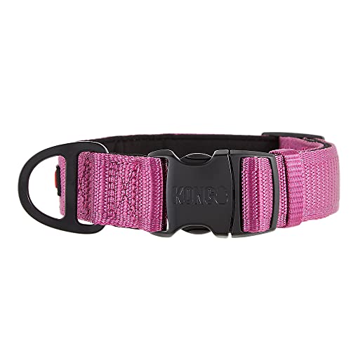 KONG Max HD Ultra Durable Neopren-Hundehalsband, gepolstert, Größe L, Rosa von KONG