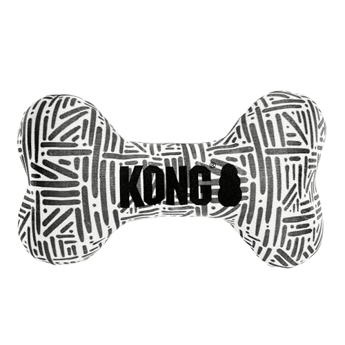 KONG - Maxx Bone Squeak Toy S/M (634.7350) - Hundespielzeug - Kauartikel (Knochenform) - Medium - Klassisch - Unisex - Schwarz - Outdoor & Indoor - Spielzeug - KONG von KONG