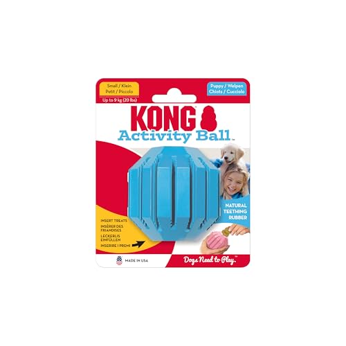KONG Puppy Activity Ball - Kauspielzeug für Zahnende Welpen - Weich & Strapazierfähig - Naturkautschuk - Für kleine Welpen KONG Puppy Activity Ball - Kauspielzeug für Zahnende Welpen - Weich & Strapazierfähig - Naturkautschuk - Für kleine Welpen von KONG