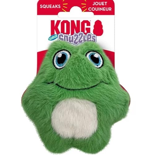 KONG Snuzzles Kiddos Mini-Hundespielzeug, quietschend, Größe XS, Frosch von KONG