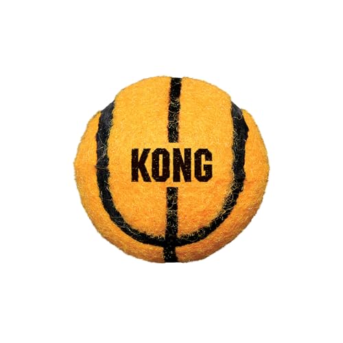 KONG – Sport Balls – Premium-Hundespielzeug, Quietschende Tennisbälle, Zahnschonend (Farbvar.) – Für Mittelgroße Hunde von KONG