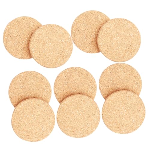 KONTONTY 10St Blumentopfmatte Bodenhalter für Blumentöpfe Pflanzkübel pflanzenmatte Pflanzen untertopf Holztablett Topfmatten für Pflanzen aus Kork Blumentopf-Pads leer Unteres Pad Anlage von KONTONTY