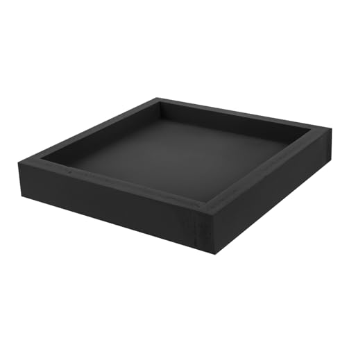 KONTONTY Blumentopf Tablett Pflanzenbewässerungsgeräte Abtropfgestell Für Geschirr Aquariumdekorationen Futterspender Fisch Intelligenter Pflanzer Stand Gartenschlauch Rad Steht PVC Black von KONTONTY