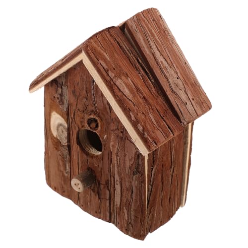 KONTONTY Holz Vogelhaus Für Draußen Hängender Kleiner Nistkasten Dekoratives Vogelhäuschen Zum Bemalen Ideal Für Meisen Und Spatzen Attraktives Design Für Garten Und Balkon von KONTONTY