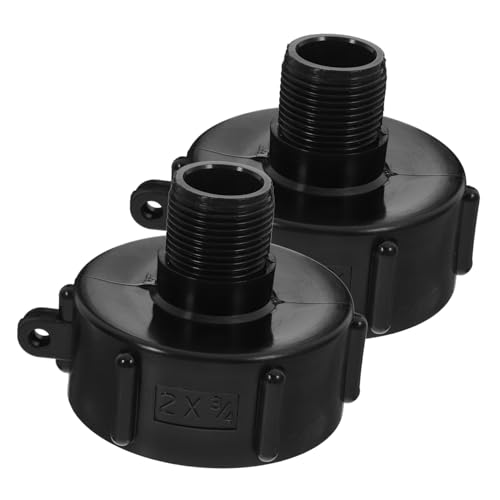 KONTONTY Kunststoff-IBC-Tank-Adapter-Set 2-teilig 3/4 Bis 1/2 Gartenschlauchanschluss Für IBC-wassertanks von KONTONTY