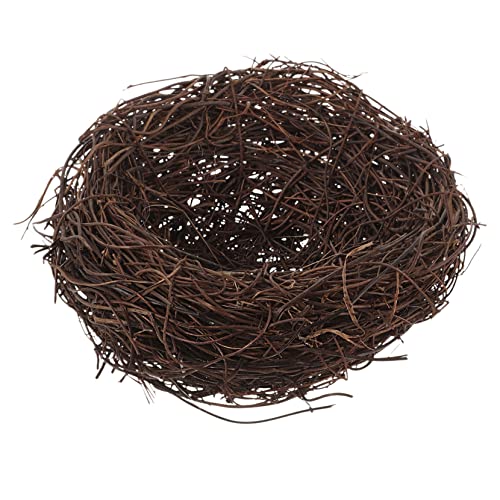 KONTONTY Vogelnest aus Rattan osterdekoration Ostern Dekoration osterstreudeko Easter Decoration Vogelpapageiennest Pajaros Vogelkäfige vogelhaus Künstliches Vogelnest Vogelnest-Ornamente von KONTONTY