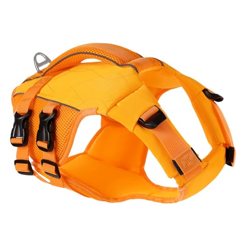 KONVINIT Schwimmweste Hund,Hundeschwimmweste,Schwimmwesten für Hunde -Dog Life Jacket für Kleine Mittel Große Hunde zum Bootfahren,Schwimmen,Surfen,Größenverstellbar mit Griff und Reflektoren von KONVINIT