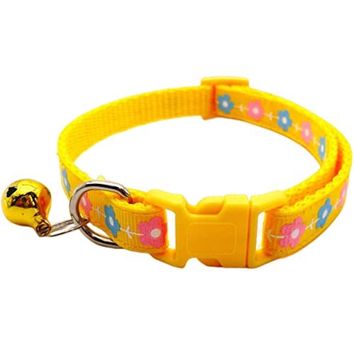 KOOBS Hundegeschirr 6 Ppc Hundekragen Verstellbarer Katzenkragen Hunde Cat Cat Cat Katze Kleiner Hund Halshalle 1,0 cm 19-32 cm-Yellow von KOOBS