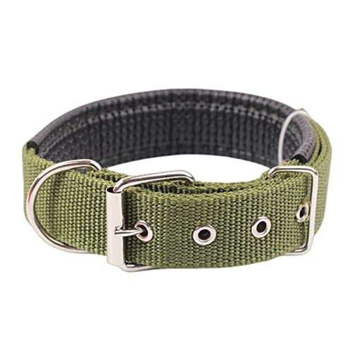 KOOBS Hundegeschirr Massives Hundehalsband Nylon Hundehalsband Für Kleine Mittelgroße Bis Große Hunde Teddy Corgi Pit Bull Bulldogge Beagle-A,L von KOOBS