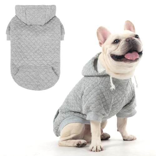 KOOLTAIL Hunde-Kapuzenpullover mit Hut und Tasche für kleine, mittelgroße und große Hunde, warmer, weicher Hundemantel für kaltes Wetter, Kleeblatt-Laminierte Baumwolle, Kapuzen-Sweatshirt, Outfit für von KOOLTAIL