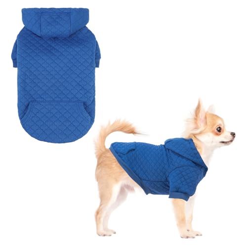 KOOLTAIL Hunde-Kapuzenpullover mit Hut und Tasche für kleine, mittelgroße und große Hunde, warmer, weicher Hundemantel für kaltes Wetter, Kleeblatt-Laminierte Baumwolle, Kapuzen-Sweatshirt für Welpen von KOOLTAIL