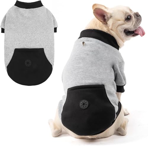 KOOLTAIL Pullover für kleine Hunde mit Tasche und Loch für die Leine, Hundekleidung für kleine, mittelgroße Hunde, Mädchen, Jungen, weiches Hunde-Sweatshirt, Outfits, Welpen, Katzen, von KOOLTAIL